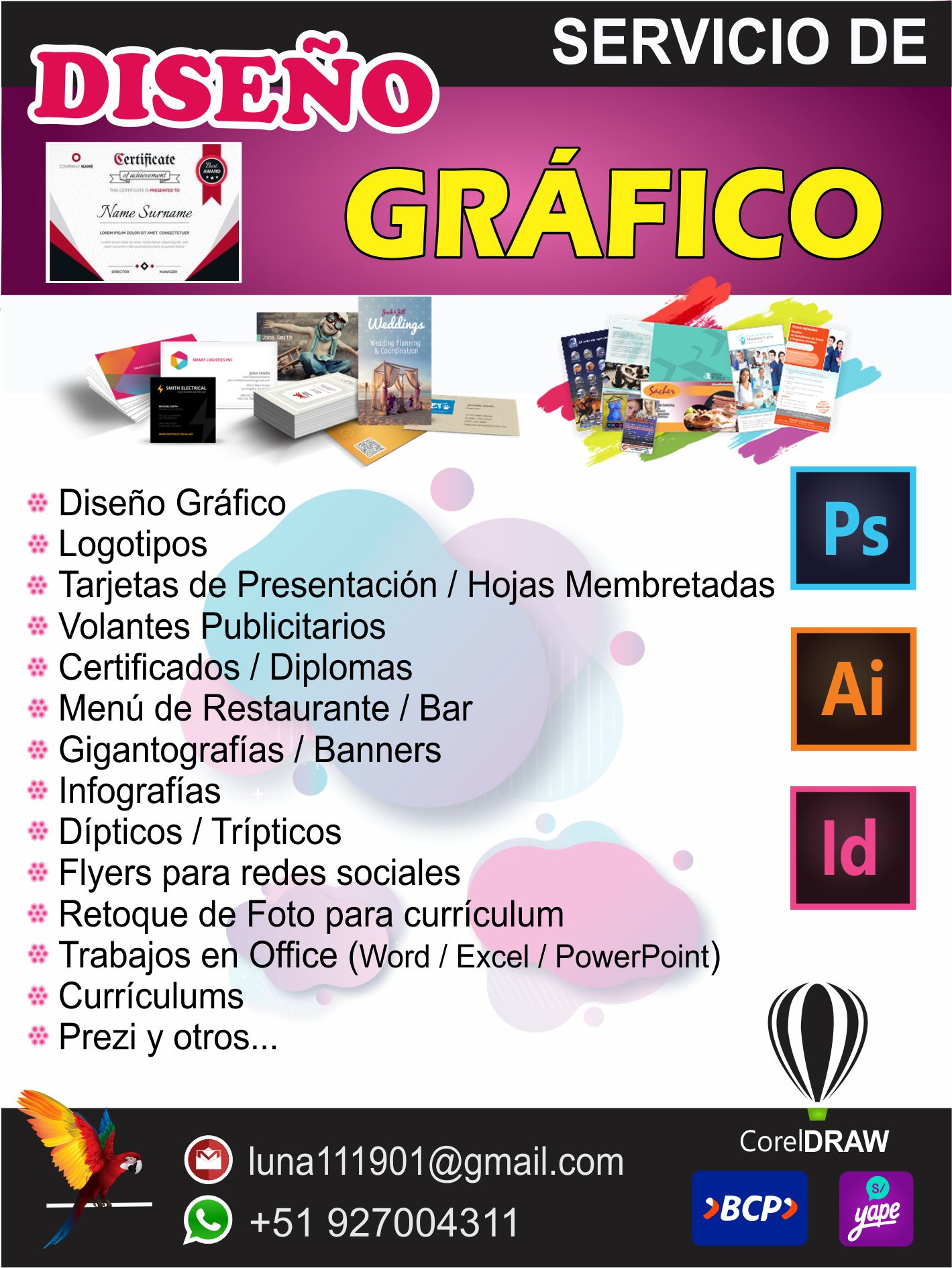 SERVICIO DE DISEÑO GRÁFICO DIGITAL